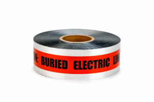 3M Caution Electric Tape 3 in x 1000 ft Red