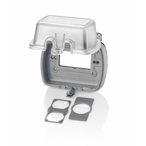 Leviton 5981 Series Weatherproof Extra Duty Outlet Box Covers 5.58 in x 5.38 in Thermoplastic Clear