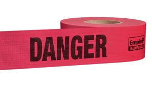 Milwaukee Barricade Tape Black on Red 3 in x 500 ft Danger Peligro