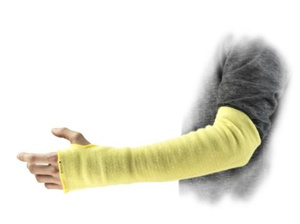Ansell HyFlex® Kevlar® Sleeves One Size Fits Most Yellow Kevlar® Abrasion 3, Cut A3