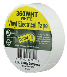Dottie® 360 Series Electrical Tape White