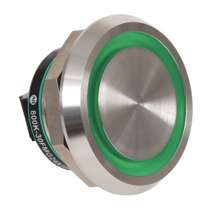 Rockwell Automation 800K Stainless Steel Piezo Push Buttons 30.5 mm Green