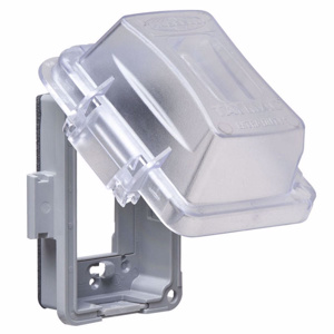 Hubbell Electrical MM420 Series Weatherproof Extra Duty Outlet Box Covers Polycarbonate 1 Gang Clear