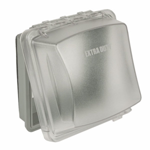 Hubbell Electrical MM2420 Series Weatherproof Extra Duty Outlet Box Covers Polycarbonate 2 Gang Clear