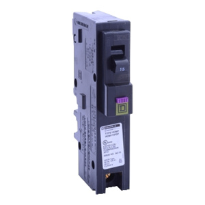 Square D Homeline™ HOM Series Dual Function AFCI/GFCI Molded Case Plug-in Circuit Breakers 1 Pole 120 VAC 15 A