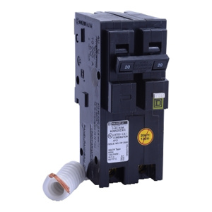 Square D Homeline™ HOM Combination AFCI Molded Case Plug-in Circuit Breakers 20 A 120 VAC 10 kAIC 2 Pole 1 Phase