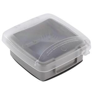Intermatic WP5000 Series Weatherproof Extra-Duty Outlet Box Covers 6-1/2 in x 6-1/2 in Polycarbonate Clear