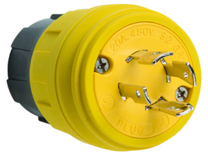 Pass & Seymour Turnlok® Locking Plugs 30 A 480 V 3P4W L16-30P Uninsulated Turnlok® Watertight