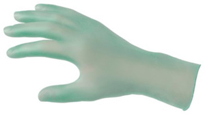 MCR Safety 5025 Series Sensaguard™ Disposable Smooth Powdered Gloves XL Vinyl Latex-free Green