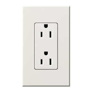 Lutron Duplex Receptacles 15 A 125 V 5-15R Commercial/Residential Nova T® Indoor use only White