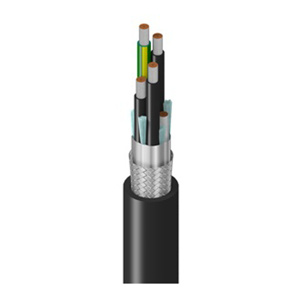 Belden Overall Shielded VFD Cable 100 ft Reel 10/3 Black PVC 105 Strand XLPE/PVC