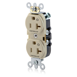 Leviton 5362S2 Series Duplex Receptacles 20 A 125 V 2P3W 5-20R Heavy-Duty Industrial Specification Grade Ivory