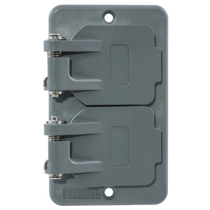 Hubbell Wiring Weatherproof Outlet Box Covers Duplex Receptacle 1 Gang Yellow