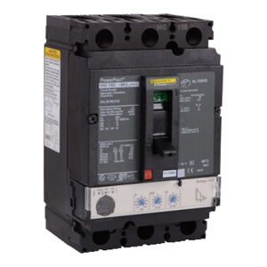 Square D Powerpact™ HGL Series Cable-in/Cable-out Molded Case Industrial Circuit Breakers 100-100 A 600 VAC 18 kAIC 3 Pole 3 Phase