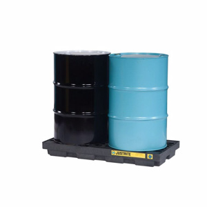 Justrite 2-Drum Unit Safety Cans 24 gal Black Recycled Polyethylene