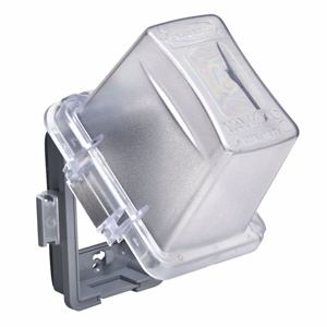 Hubbell Electrical MM700 Series Weatherproof Extra Duty Outlet Box Covers Polycarbonate 1 Gang Clear