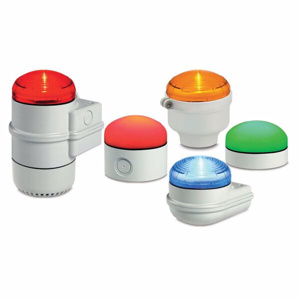 Federal Signal SLM300/350 StreamLine® Series Modular Multifunctional Low Profile LED Beacon Red 12 to 24 VAC/DC, 120 to 240 VAC 50,000 hrs NEMA 4X