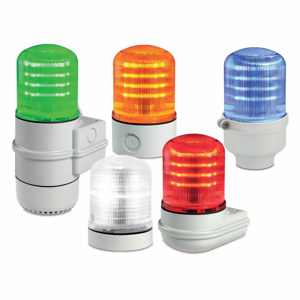 Federal Signal SLM100 StreamLine® Series Modular Multifunctional LED Beacons Green 12 to 24 VAC/DC, 120 to 240 VAC 100,000 hrs NEMA 4X