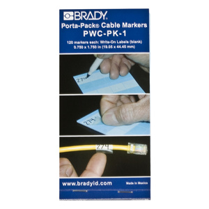 Brady Porta-Pack® PWC Series FR Self-laminating B-292 Permanent Write-on Wire Books [Blank] Vinyl 1.75 in