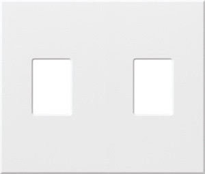 Lutron Standard Decorator Wallplates 2 Gang White Plastic Snap