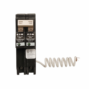 Eaton Cutler-Hammer CH-SUR Series Plug-In Surge Protector Circuit Breakers 50 A 120/240 VAC 10 kAIC 2 Pole 1 Phase