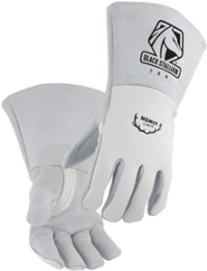 Black Stallion 750 Stick Welding Gloves Large Elkskin Leather White