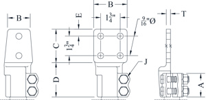 Sefcor SNFT Series Stud Connectors Copper