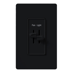 Lutron Skylark® Dual Fan / Light Controls Slide 1.5 A Black