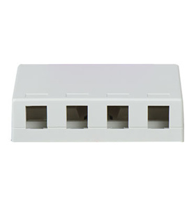 WP3504-WH FOUR PORT SURFACE BOX - WH