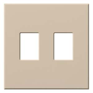 Lutron Standard Dimmer Wallplates 2 Gang Taupe Plastic Snap-on