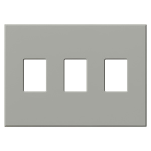 Lutron Standard Dimmer Wallplates 3 Gang Gray Plastic Surface
