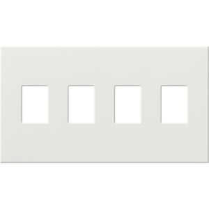 Lutron Standard Dimmer Wallplates 4 Gang White Plastic Surface