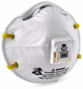 3M Comfort Plus Series Disposable Valved N95 Particulate Respirators N95 Two stapled straps, Dual point attachments 80 Per Case