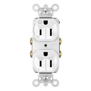 Pass & Seymour 5262CH Plug Load Controllable Duplex Receptacles 15 A 125 V 2P3W 5-15R Commercial White