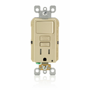 Leviton SmartlockPro® GFSW1 Series Combination Devices 15 A 125 V GFCI/Toggle 5-15R