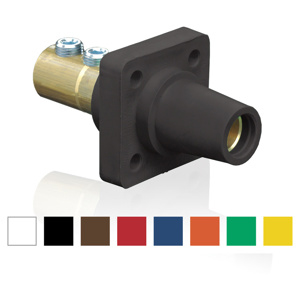 Leviton 16R22 Series Single Pole Receptacles 400 A Female 600 V Yellow 1/0 - 4/0 AWG Double Set Screw