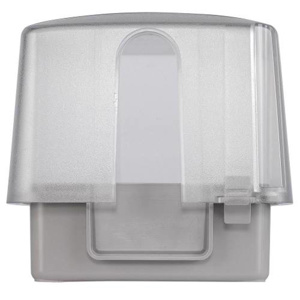 Intermatic WP5000 Series Weatherproof Extra-Duty Outlet Box Covers Polycarbonate 2 Gang Clear