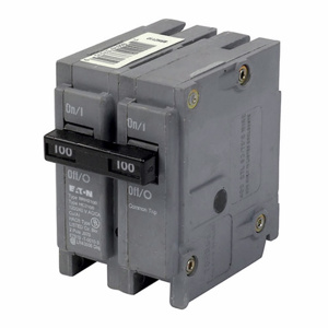 Eaton BR Plug-in Circuit Breakers 100 A 120/240 VAC 22 kAIC 2 Pole 1 Phase