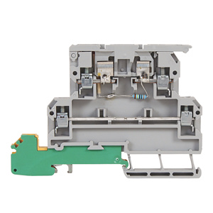 Rockwell Automation 1492-JDG3FB J Series IEC Style Feed-thru and Hinged-arm Fuse Circuit Terminal Blocks Screw Terminal 3 Tier 20 - 8 AWG