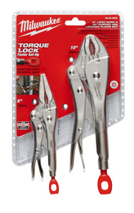 Milwaukee TORQUE LOCK™ Plier Sets 2 Piece Curved Jaw, Long Nose