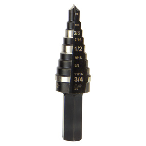 Klein Tools Double-fluted Step Drill Bits 1/4 - 3/4 in