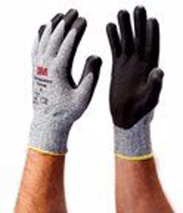 3M Winter Comfort Grip Gloves Large Grey Nitrile Foam