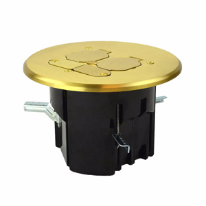 Allied Moulded Round Flush Service Floor Boxes Metallic/Nonmetallic 1 Gang Flush