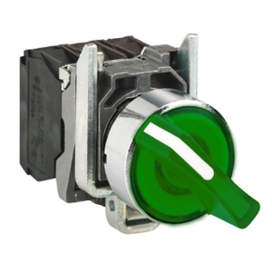 Square D Harmony™ XB4 22mm Illuminated Selector Switches Selector Switch 2 Position Green