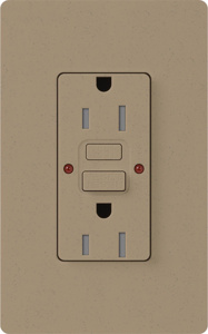 Lutron Duplex GFCIs 15 A 5-15R Mocha Stone Indoor use only
