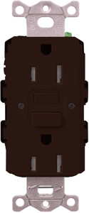 Lutron Duplex GFCIs 15 A 5-15R Brown