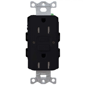 Lutron Duplex GFCIs 15 A 5-15R Black