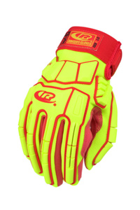 Ansell RINGERS® R169 Impact-resistant Gloves Medium High Vis Yellow/Red HPPE, Synthetic Leather