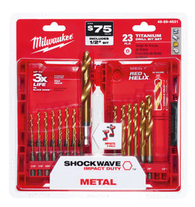 Milwaukee SHOCKWAVE™ Impact Duty™ RED HELIX™ Titanium Drill Bit Sets