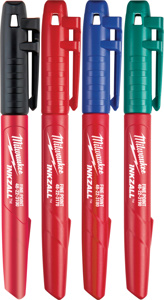 Milwaukee INKZALL™ Permanent Markers Red 4 Per Pack